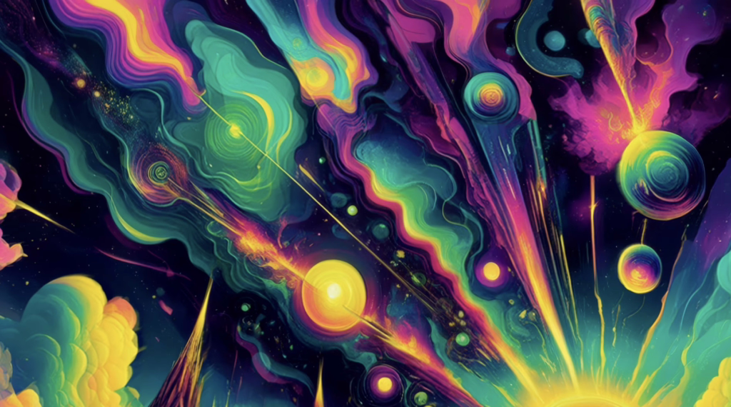 An explosion of pure color and light as the self is refracted across the cosmos in the finale of these 4K LSD visuals.